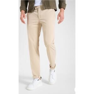 Brax Pants Men's 36 x 31 36r Beige Evans Flat Front Straight Leg Chino Stretch